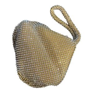 Glamorous Gold and RhinestoneWristlet Clutch